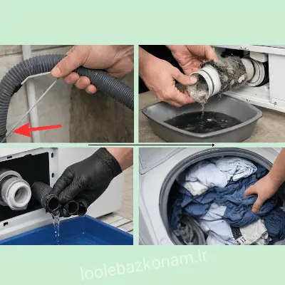 روش باز کردن لوله فاضلاب لباسشویی