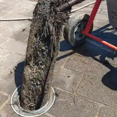 گرفتگی لوله فاضلاب با قیر 4 باز کردن گرفتگی لوله فاضلاب با قیر